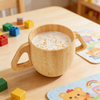 Factory Wholesale Bamboo Fiber Children's Double Ear Cup Eco-Friendly Reusable Baby Drink Cup