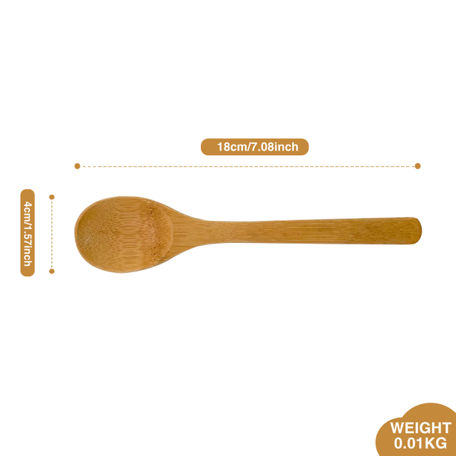 Unique Bamboo Spoon Engraved Customized Natural Bamboo Tea Coffee Bean Measuring Spoon Honey Measuring Spoon