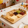 Unique Natural Christmas Holiday Gift Knife Ceramic Dish Serving Tray Bamboo Cutting Cheese Board Chacuterie Board Cheese Tools