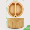 100% Natural Bamboo Wood Sugar Salt Spic Storage Jar Spoon Bamboo Salt Container Box With Lid