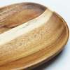 Wholesale Customized Handmade Solid Black Acacia Wood Dinner Charger Plates Round Dessert Platters Home and Restaurant Use