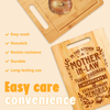 Uniquely Designed Laser Printed Bamboo Cutting Board-Eco-Friendly Durable Kitchenware for Mom Mother-in-Law Women-Great Holiday