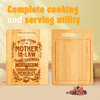 Uniquely Designed Laser Printed Bamboo Cutting Board-Eco-Friendly Durable Kitchenware for Mom Mother-in-Law Women-Great Holiday