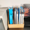 2026 Bamboo Magazine File Holder Organizer 3 Compartments DIN A4 Format Office Desk Magazine File Organizers
