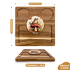 Japanese Style Wooden Serving Tray for Bread Pastry Kitchen Dessert Fruit Plates Acacia Wood Tea Water Cake Platter with Coaster