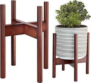 Adjustable Corner Plant Stand Expandable Wooden Flower Pot Holder for Home Office Garden Outdoor for Plants & Floor Usage