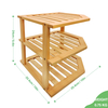 YCZM Storage Organizer 3 Tier Kitchen Corner Rack for Plates Bamboo Corner Shelf