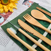Portable Bamboo Cutlery Set Travel Camping Utensils Fork Spoon Knife Straw Set