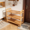 Simple Multi-layer Solid Wood Shoe Rack Household Doorway Dormitory Bamboo Wood Shoe Rack Economical Indoor Storage