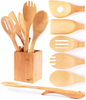 Bamboo Kitchenware Cooking Utensil Nonstick Wooden Spoon Spatula Eco Friendly Flexible Function Housewarming Mothers Day Gift