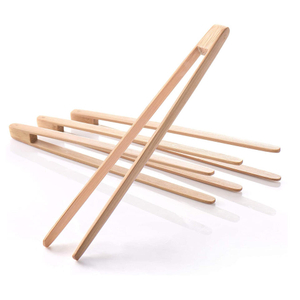 8 Inch Bamboo Food Barbecue Clip & Tong