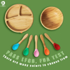 Large Amount of Preferential Natural Environmental Health Tableware | the Bamboo Baby Feeding Tableware Set Comes with a Bib