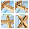 Hot Sale Extra Large Flower Pot Holder Bamboo Garden Brown Round Wood Fixed Size Wooden Plant Stand for Indoor Big Pots