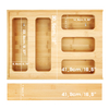 Modern Square Bamboo Lacquer Finish Wrap Organizer Box with Folding Feature for Kitchen Storage