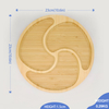 Bamboo Baby Plate Round Shapes Eco-friendly Dinner Tableware Feeding Wood Bamboo Baby Plate for Kids