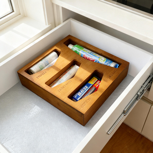Durable Square Bamboo Lacquer Finish Storage Box Lid-Natural Color Tableware American Style Folding Design 0-1L Capacity Hot