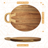Acacia Wood Cutting Board with Handle Eco-Friendly Kitchenware Dishwasher Safe Chopping Board for Cheese & Charcuterie Serving