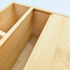 Premium Bamboo Desk Organizer, Multi-Functional Tissue Box with Pen Holder for Office & Home Desk