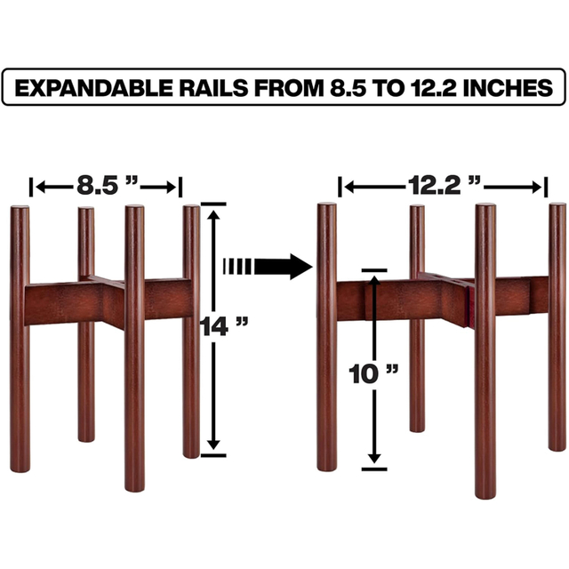 Adjustable Corner Plant Stand Expandable Wooden Flower Pot Holder for Home Office Garden Outdoor for Plants & Floor Usage