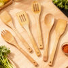 High Quality Classic Eco-Friendly Non-stick Bamboo Square Spatula 30cm Cooking Wooden Spoon