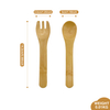 Natural Children's Bamboo Spoon Set with Laser Engraved Logo Eco-Friendly & BPA Free