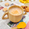 Environmentally Friendly Baby Bamboo Double-Ear Water Cup Free Sample Wooden Natural Material Small Mouth Size for Drinking