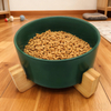 Manufacturer New Design Colorful Ceramic Pet Bowl for Dogs and Cats with Bamboo Shelf Eco-friendly Pet Bowl