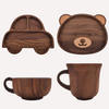 Natural Wood Grain Round Plate Black Walnut Cheese Plates Coffee Tea Serving Tray Fruit Platters Party Dinner Plates