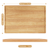 Personalized Carved Rubberwood Square Cutting Board Eco-Friendly Kitchenware Cheese Board Chopping Block for Couples Souvenir