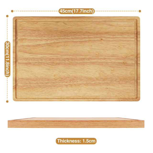 Personalized Carved Rubberwood Square Cutting Board Eco-Friendly Kitchenware Cheese Board Chopping Block for Couples Souvenir