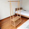 Bamboo Coat Rack Eco-Friendly Cloth Hanger for Home Hotel Bedroom Bathroom Warehouse Dining School Hospital Workshop