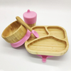 The Baby Feeds the Combination Cutlery Bamboo Does Not Contain BPA Bamboo Baby Plate & Bowl