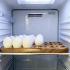 Japanese Style Eco-Friendly Wooden Double Row Egg Storage Box Home Organizer Rack for Fresh Eggs in Kitchen Refrigerator Storage