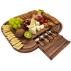 Luxury Wood Cheese Board and Knife Set Bamboo Cheese Board Large Wood Cheese Board