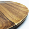 Irregular Round Acacia Walnut Wood Plate Disposable Eco-Friendly European Design for School Occasions for Dinner Dishes Salads