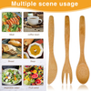 Factory-Priced Reusable Sustainable Bamboo Tableware Set for Camping.