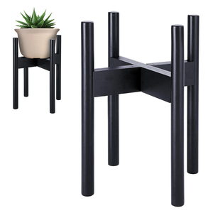 Adjustable Wooden Plant Stand for 8.5 to 12.2 Inch Pots, Suitable for Indoor and Outdoor Corners