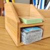Homex-BSCI Factory Multifunctional Rectangle Bamboo Storage Organizer Storage Box Natural Bamboo File Holder Pen Holder