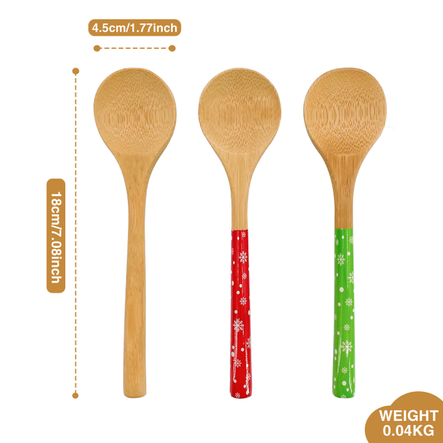 High Quality Sustainable Bamboo Spoon Cutlery Set for Camping or Christmas Holidays