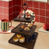 Multi-Layer Wooden Shelf for Cake Display Fruit and Snack Tray with Pendulum Pieces for Dessert Table