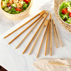 Wholesale Eco-friendly Biodegradable Bamboo Mini Grill Tongs Salad Mixing Utensils