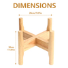 Modern Adjustable Bamboo Eco-Friendly Durable Natural Color Plant Pot Rack Indoor Outdoor Garden Stand for Home Use