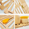 Bamboo Foldable Eco-Friendly Dish Rack Dish Drying Mat for Kitchen & Bathroom Counters Water Absorbing Instant Dry Sink Rack