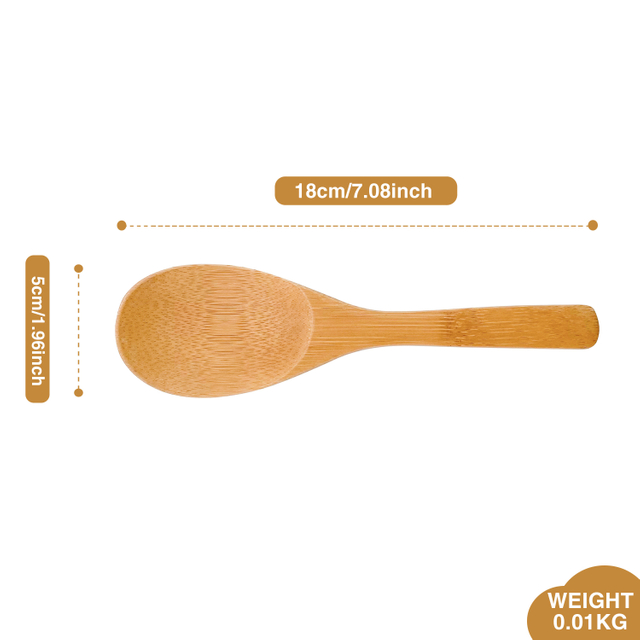 Biodegradable Sustainable Bamboo Wood Serving Tea Soup Spoon Set with Laser Logo for Coffee Salad Ice Cream Honey Long Handle
