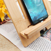 Hot Selling Natural Bamboo Phone Holder, Portable Adjustable Wooden Stand for Office, Home & Video Calls